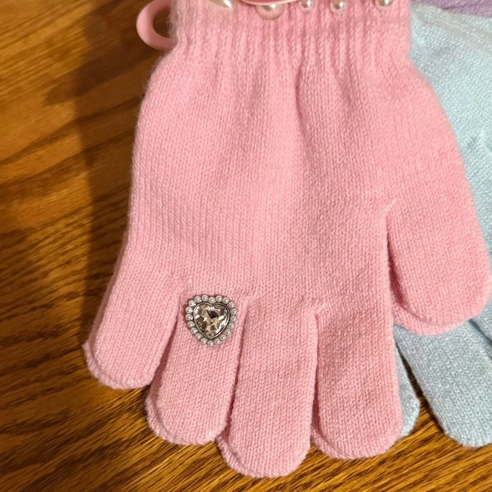 Juicy Couture Kids' Pink, Blue, and Lavender Mittens
